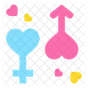Gender Male Female Heart Icon