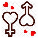 Gender Male Female Heart Icon