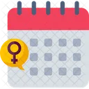 Gender On Calendar Female Date Icon