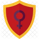 Gender Shield Female Protection Icon