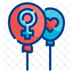 Gender Sign Ballon  Icon
