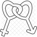 Genders Heart Love Icon