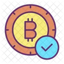 Genehmigter Bitcoin  Symbol