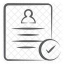 Genehmigter Lebenslauf  Symbol