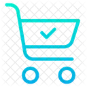 Genehmigt Warenkorb E Commerce Symbol