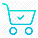 Genehmigt Warenkorb E Commerce Symbol