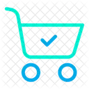 Genehmigt Warenkorb E Commerce Symbol