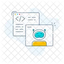 Generacion De Codigo Codificacion Automatica Escritura De Codigo Con Inteligencia Artificial Icono