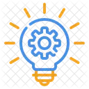 Bombilla Engranaje Icono Icono