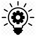 Icono Bombilla Engranaje Icono