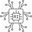 Generalizacion De Inteligencia Artificial Icono De Linea Fina Icon
