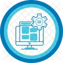 Constructeur De Sites Web Conception De Sites Web Creation De Sites Web Outil De Developpement Web Construire Un Logiciel De Conception Constructeur De Plate Forme Cms Icône