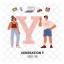 Generation Y Gen Vector Icon