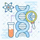 유전학 유전공학 DNA 구조 아이콘