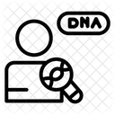 Genetic with person and magnyfing glass  Symbol