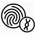 Genetischer Fingerabdruck DNA Analyse DNA Profiling Symbol