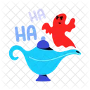 Genie Lamp Scary Lamp Wish Lamp Symbol