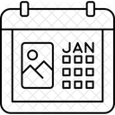 Gennaio Calendario Data Icon