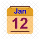 Gennaio Calendario Data Icon