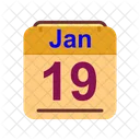 Gennaio Calendario Data Icon