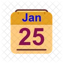 Gennaio Calendario Data Icon