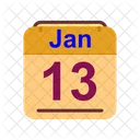 Gennaio Calendario Data Icon