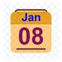 Gennaio Calendario Data Icon