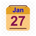 Gennaio Calendario Data Icon