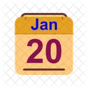 Gennaio Calendario Data Icon