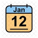 Gennaio Calendario Data Icon