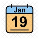 Gennaio Calendario Data Icon