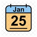 Gennaio Calendario Data Icon