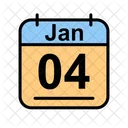 Gennaio Calendario Data Icon