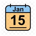 Gennaio Calendario Data Icon