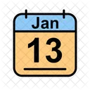 Gennaio Calendario Data Icon