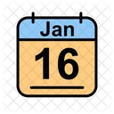 Gennaio Calendario Data Icon