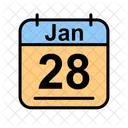 Gennaio Calendario Data Icon