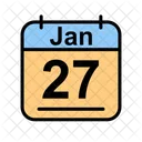 Gennaio Calendario Data Icon