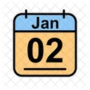 Gennaio Calendario Data Icon