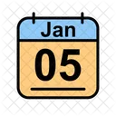 Gennaio Calendario Data Icon