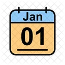 Gennaio Calendario Data Icon