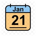 Gennaio Calendario Data Icon