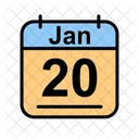 Gennaio Calendario Data Icon