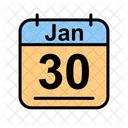 Gennaio Calendario Data Icon