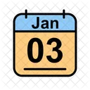 Gennaio Calendario Data Icon