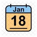 Gennaio Calendario Data Icon