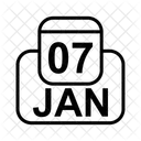 Gennaio Calendario Data Icon