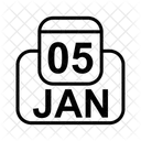 Gennaio Calendario Data Icon