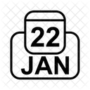 Gennaio Calendario Data Icon
