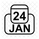 Gennaio Calendario Data Icon